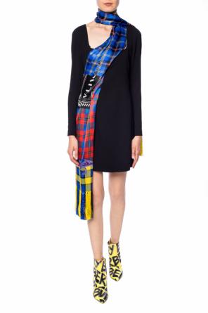 Dress with fringed scarf, zdjęcie 2 Dress with fringed scarf od Versace